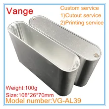 4 шт./лот экструзионные инжекционные профили коробка 6063-T5 алюминиевая распределительная коробка корпус 108*26*70 мм для контрольного оборудования