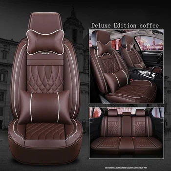 

WLMWL Universal Leather Car seat cover for Peugeot all models 206 307 407 207 2008 3008 508 208 308 406 301 car accessorie