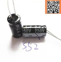 20 шт./лот S52 250 В 2,2 мкФ алюминиевый электролитический конденсатор Размер 6*12 2,2 мкФ