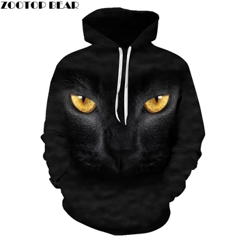 

3D Black Cat Printed Hoodies Men Women Sweatshirts Hooded Pullover Brand 6xl Qaulity Tracksuits Boy Coats Fashion Outwear New