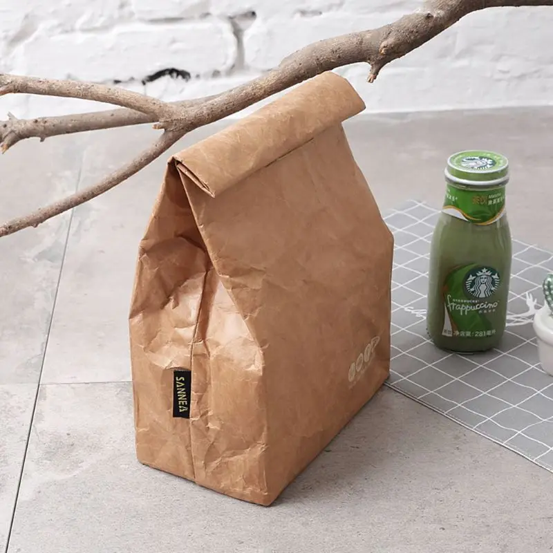 THINKTHENDO новая многоразовая коробка мешок Прочный Термоизолированный бумажный мешок закуска сумка-холодильник контейнер
