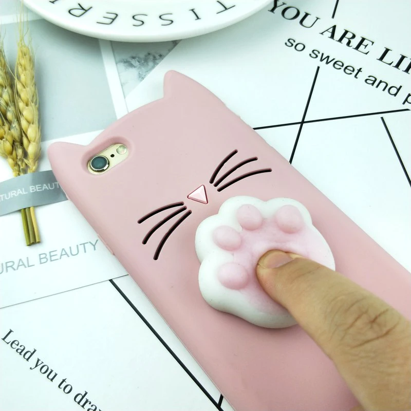 3D милый японский блестящий чехол с бородатым котом для iphone 4, 4S, SE, 5, 5S, 5C, 6, 6 S, 7, 8 Plus, X, XR, XS, 11 Pro, Max, мягкий чехол с котом, чехлы для телефонов