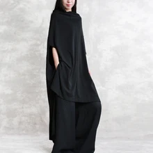 Дизайн деконструкции набор глава футболка нерегулярные богиня темперамент Тонкая хлопковая куртка весна и лето D860