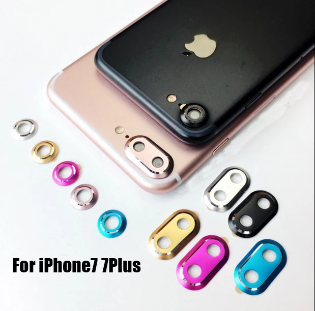 

Colorful Back Camera Metal Lens Protective For iPhone7 7Plus Rear Back Ring Screen Cover iPhone7 Camera Protector Film Wholesale