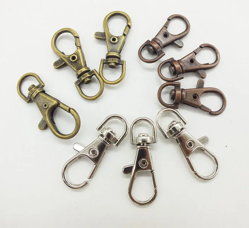 

wholesale 1000pcs Nickel Free 38mm Silver Plated Swivel Clips Swivel Clasps Lobster claps for Lanyards Key Chains