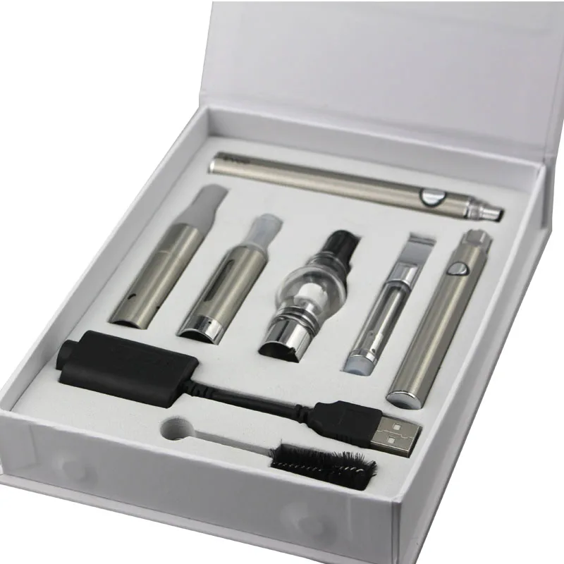 4 in 1 Vaporizer Kit Multi Atomizer MT3 Glass Cartridge Ceramic Coils Wax Dry Herb Thick Cbd Oil E Liquid Preheating Battery 4 in 1 Vaporizer Kit Multi Atomizer MT3 Glass Cartridge Ceramic Coils Wax Dry Herb Thick Cbd Oil E Liquid Preheating Battery