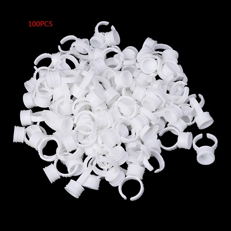 

100Pcs Disposable Permanent Makeup Ring No Divider Tattoo Ink Pigment Holder Cup