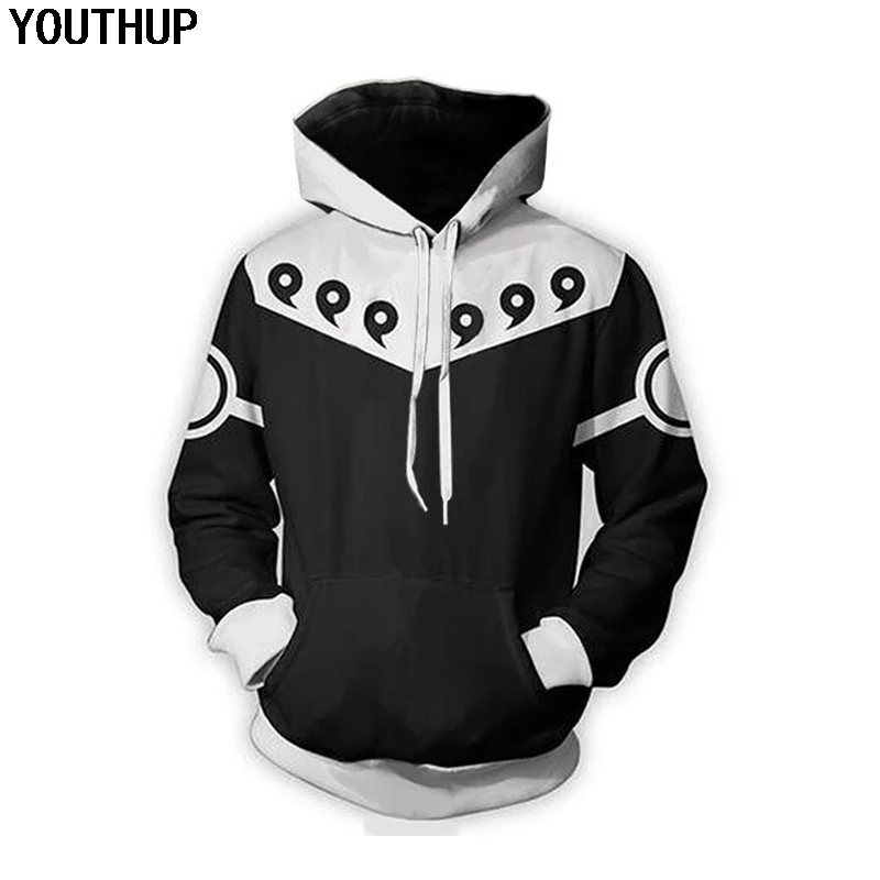 Мужская толстовка с капюшоном YOUTHUP Модный пуловер принтом в виде шарингана