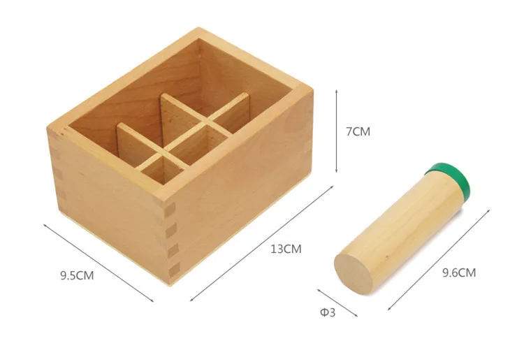 Детские игрушки Монтессори звуковые цилиндры деревянные игрушки звуковые бочки рано утром старт навыки Обучающие детский подарок