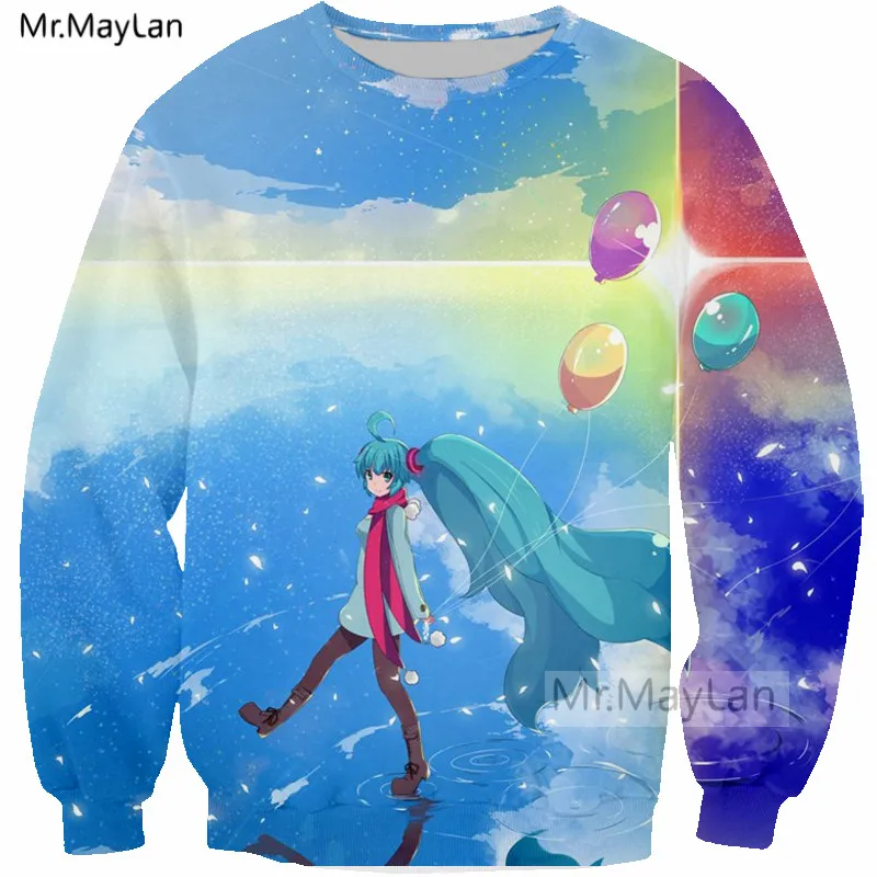 Anime Hatsune Miku 3D Print Sweatshirts Men/Women Cosplay Kawaii Blue Streetwear Hoodie Girls Modis Fashion Clothes Harajuku 5XL Anime Hatsune Miku 3D Print Sweatshirts Men/Women Cosplay Kawaii Blue Streetwear Hoodie Girls Modis Fashion Clothes Harajuku 5XL