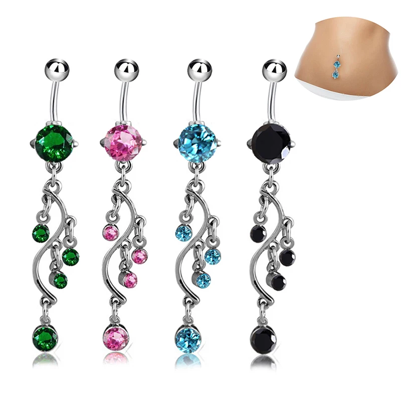 S Type Belly Button Nail Stainless Steel Puncture Umbilical Navel