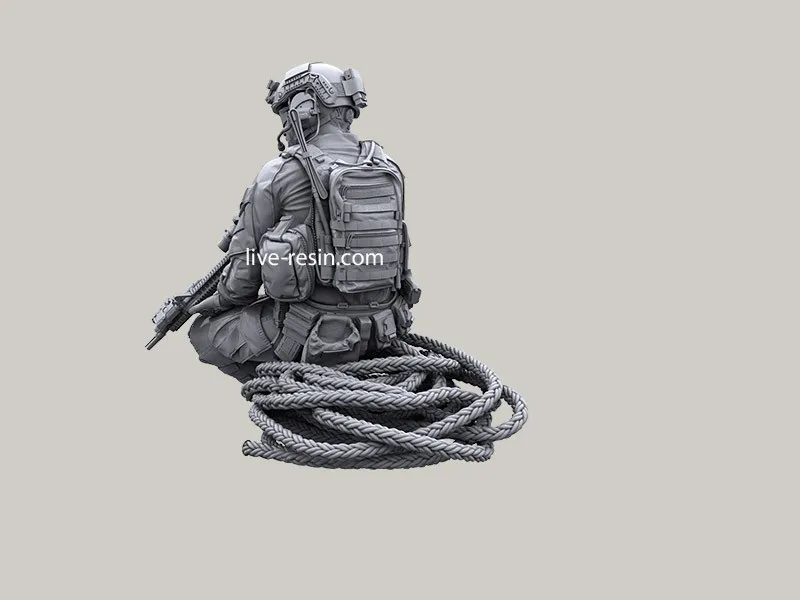 1/35 смола фигура Сидящая осанка современных американских уплотнений-2 каучуковый солдат Lrm-35030