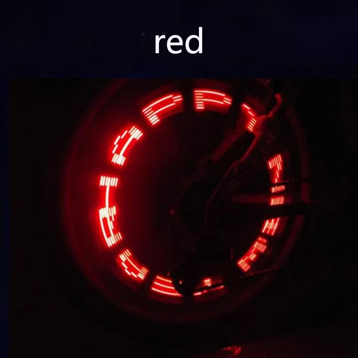 Mulit автоматическое изменение светодиодный крышки стержня вентиля шины движения спицы неоновый светильник для велосипеда, мотоцикла, машины Водонепроницаемый флэш-светильник Двусторонняя Wh - Цвет: red