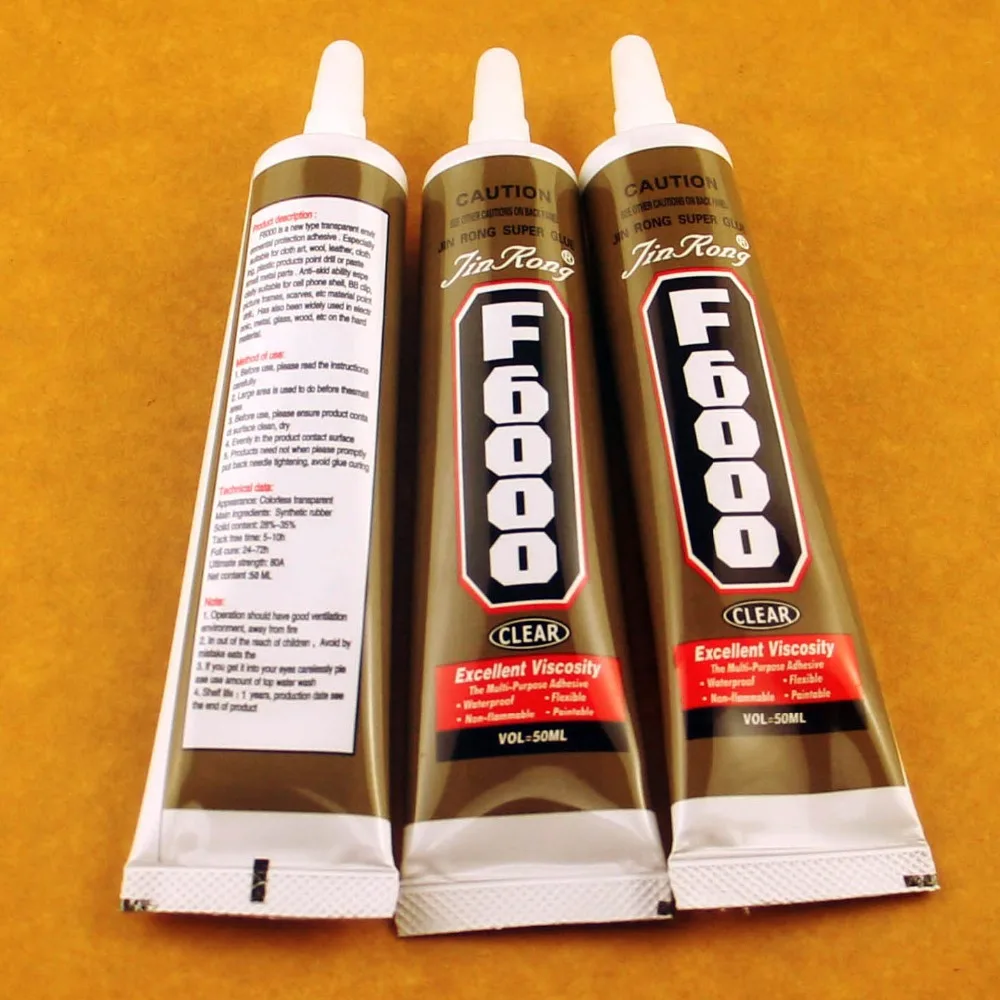 

5 Pcs 50ml F6000 Glue Multi Purpose Adhesives Crafts Jewelry Rhinestones Glass Pearl Resin Super glue