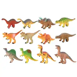 12 шт./компл. пластик динозавры Игрушка Модель Цифры игрушки Наборы динозавр Скелет Ankylosaurus Triceratops Tyrannosaurus игрушечный Рэкс
