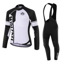 WOLFKEI Новинка весны/осень Велосипедная форма Ropa Ciclismo/MTB велосипеда одежда/длинный комбинезон Колготки Vélo Комплекты# WK2581