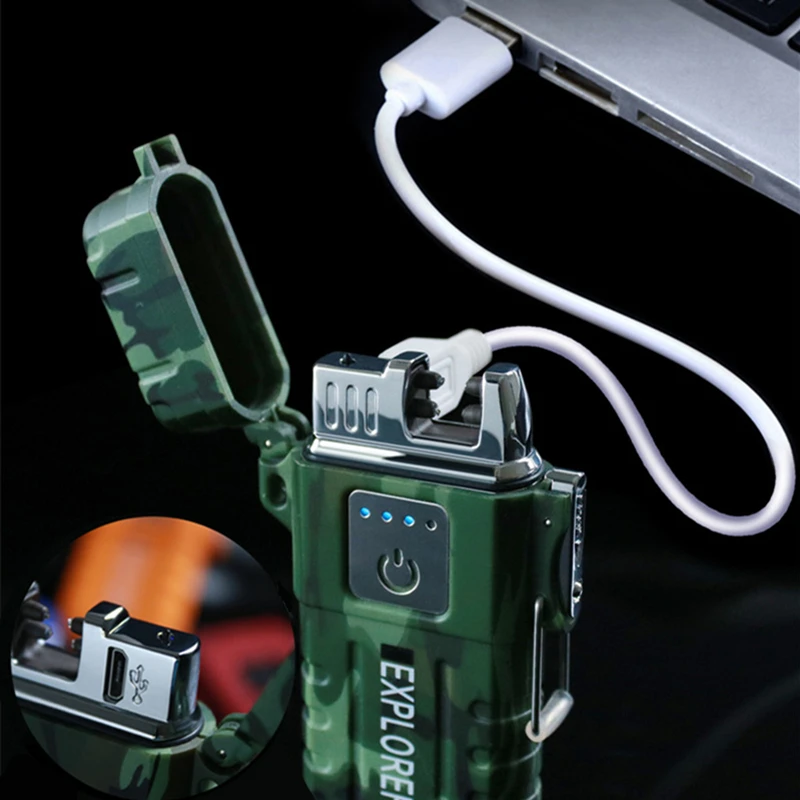 Водонепроницаемая электронная USB Зажигалка перезаряжаемая наружная