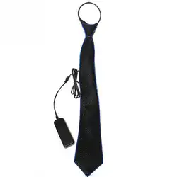 48*8 см модная мужская мигающий световой EL галстук загорается светодиодный полосатый светящиеся галстук для фантазии танцоров карнавал