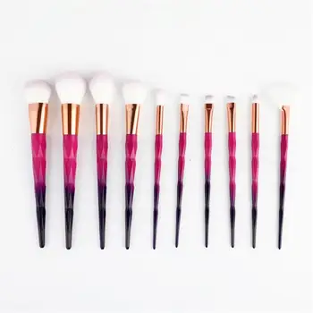 

10 Pcs Diamond Makeup brushes For Blush Gradient Hair Handle Makeup Brush Foundation Powder Eyeshadow brush pincel maquiagem