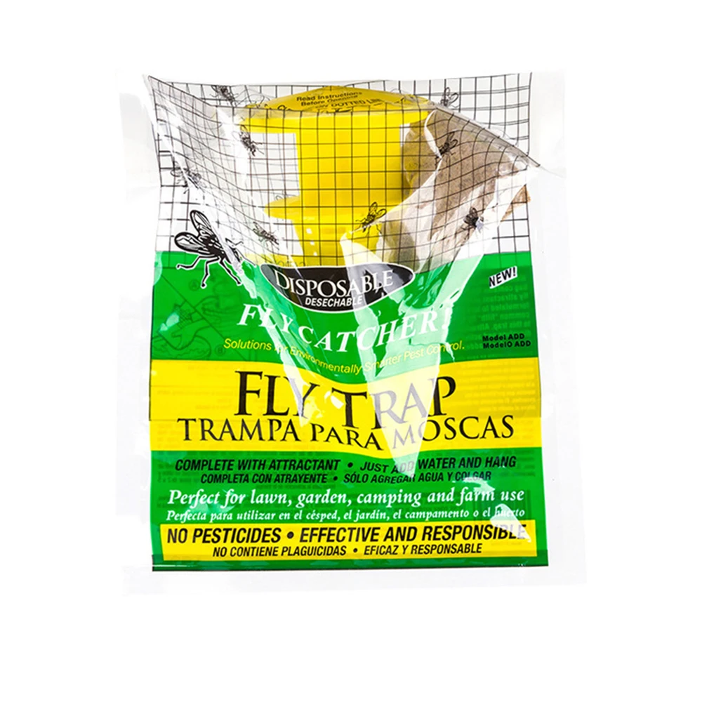 Disposable Fly Trap Non Toxic Outdoor Insect Killer Catcher Bag Hanging