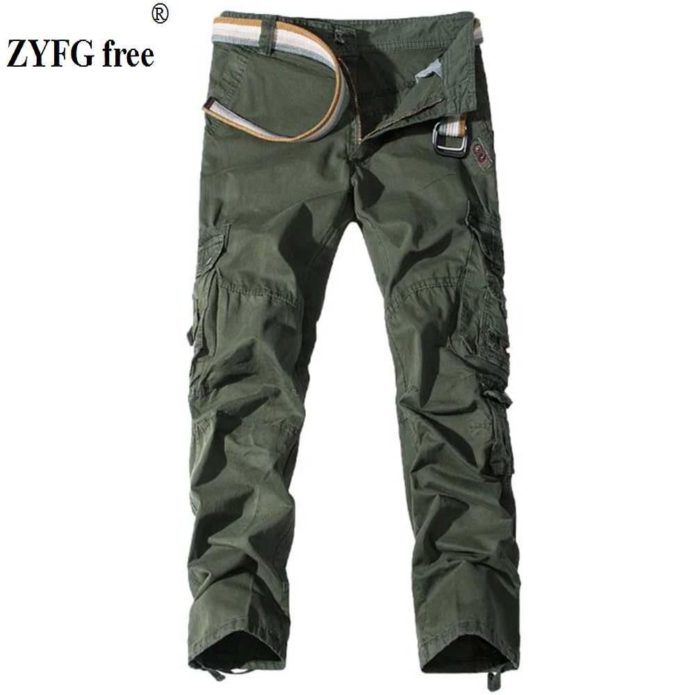 

ZYFG free overalls pants men middle waist comfort trousers outdoor sports casual gentleman menswear pants