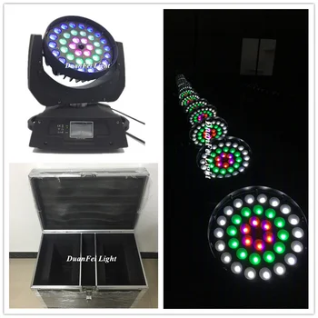 

(4pcs+Flightcase) 36x18w rgbwa uv led wash moving head stage ring effect dj led zoom lyre wash moving head china