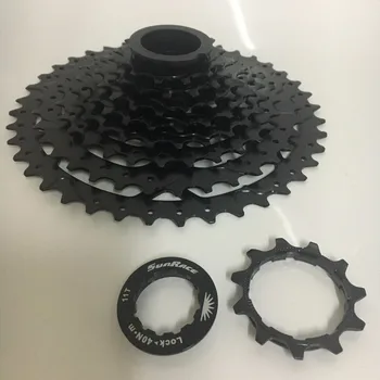 

Silver/Black 2colors SunRace CSM990 9-Speed 11-40T bike Cassette bicycle freewheel