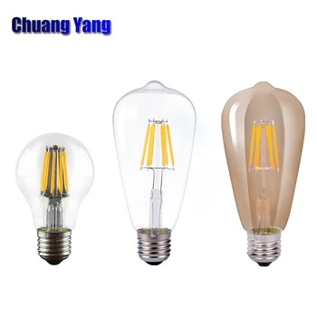

Vintage bulb led filament bulb E27 2W 4W 6W 8W Glass Clear edison bulb lamp COB led ampul e27 vintage bombilla 220V