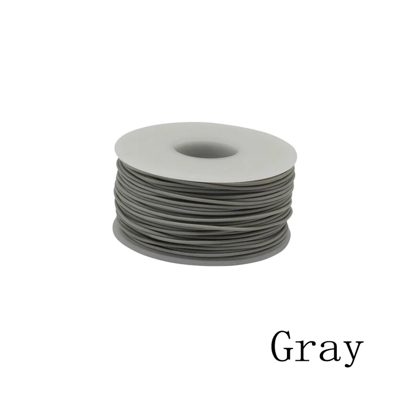 50 meters silicone wire 30AWG wire diameter 0.8mm stranded wire tinned copper wire and cable 10 colors optional DIY - Color: gray