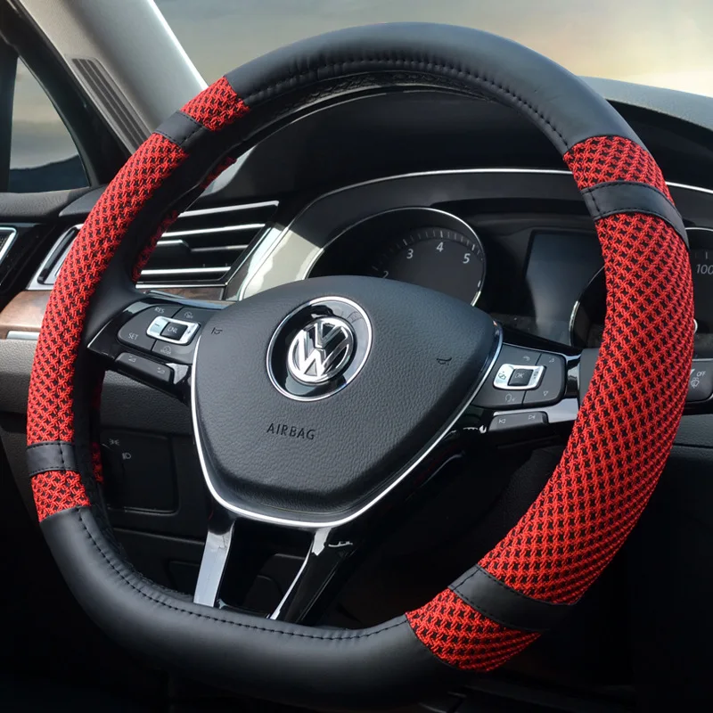 Universal Auto Car Steering Wheel Cover 3D Mesh Anti-Slip Breathable Decoration man and women steering wheel cover