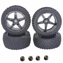 4 unids/lote rc buggy tires ruedas 12mm hexagonal para rc 1/10 off road coche eléctrico hsp xstr pro 94107