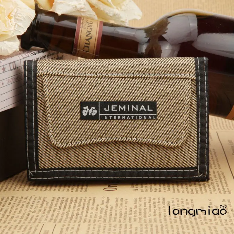 Men's Canvas Velcro Trifold Wallets