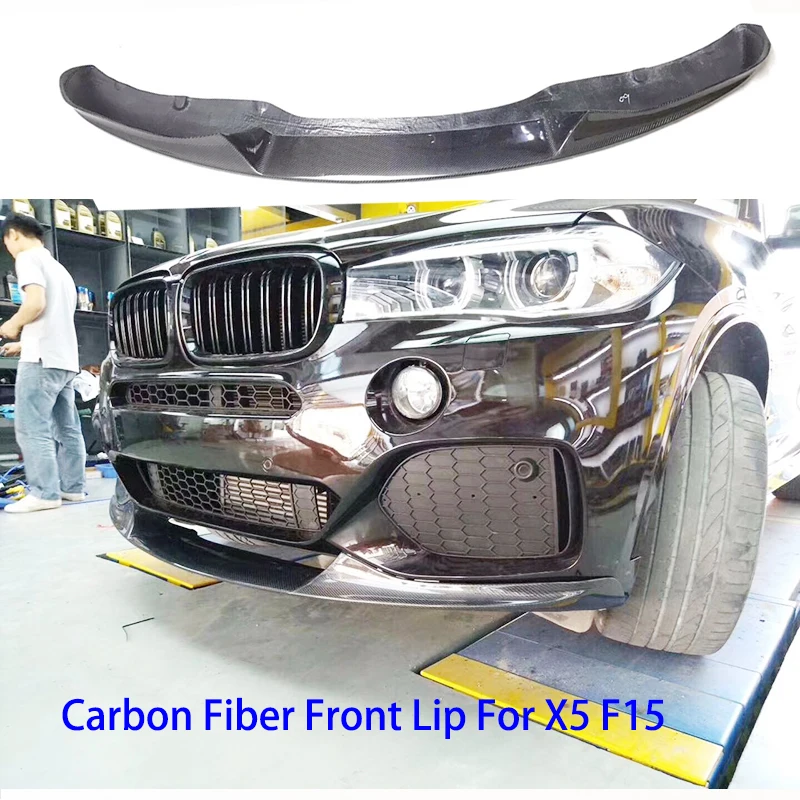 

MP Style Carbon Fiber Body Kit Front Bumper Lip Spoiler and Rear Bumper Diffuser For BMW X5 F15 M-Tech 2014-2018 Car-Styling
