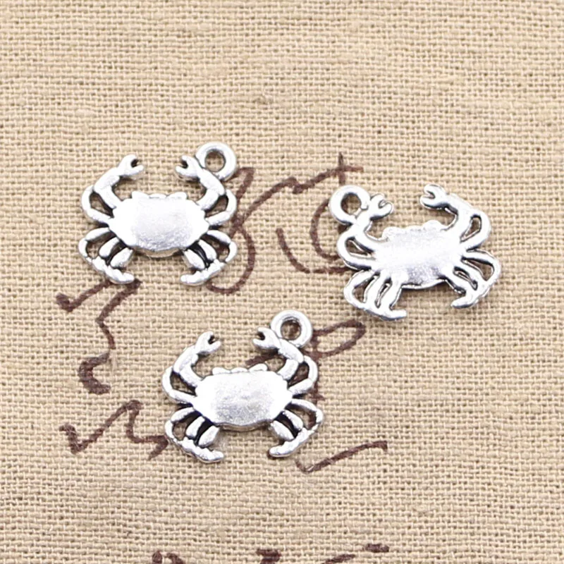 

12pcs Charms Crab 15x16mm Antique Tibetan Silver Color Pendant Findings Accessories DIY Vintage Choker Handmade Jewelry