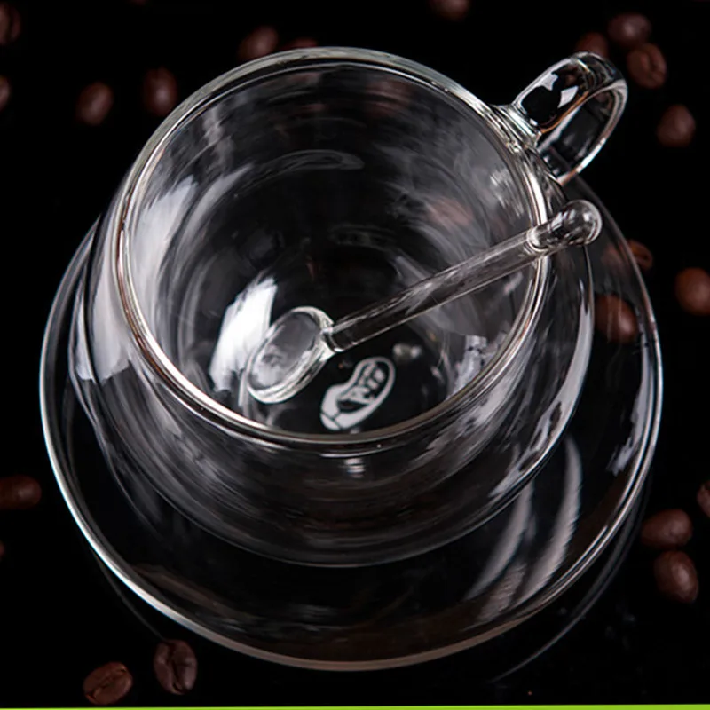 Новое поступление 220 мл Высококачественная кофейная чашка с двойными стенками кружки ручной работы Термостойкие чашки для чая и молока с ручкой
