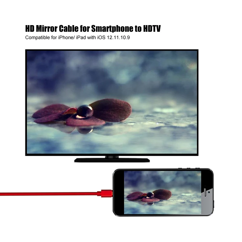 Адаптер для кабеля HDMI Lightning/HDMI цифровой адаптер HDTV AV iPad Pro iPhone X 8 7 6S 5 в HDMI|Кабели HDMI|