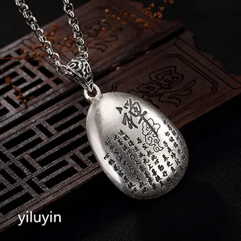 

KJJEAXCMY Fine jewelry S990, hollowed out, clover flowers, riches and fringes, pure silver Thai silver sweater chain pendant