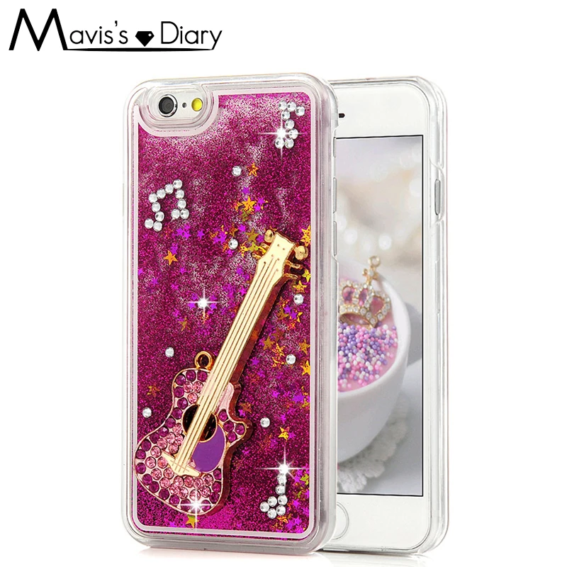 

3D Bling Liquid Quicksand Case Coque For iphone 6 6S 7 8 Plus 3D Cute Cartoon Glitter Star Hard PC Back Case Cover Coque Capa