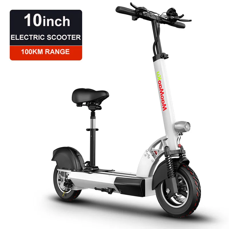10inch electric scooter 48V lithium battery electric font b bicycle b font 500w high speed 100km