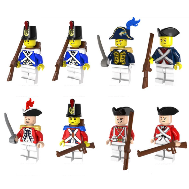 

DIY British Army Soldier Figures Building Block Gun Weapons Model Toy Military Accessories LegoINGlys Military of the Caribbean