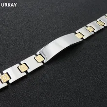 13 мм 22 см Для мужчин DIY ID Браслет Логотип Для мужчин панк Браслеты нержавеющей стали браслет ювелирные изделия