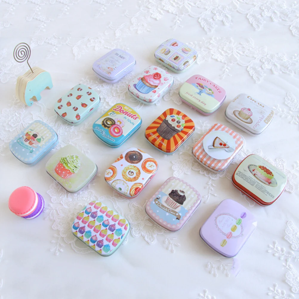 

Random 1PCS Colorful Mini Tin Case Sealed Jar Packing Boxes Pill Case Boxes Small Boxes Cans