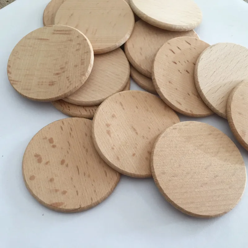 10pcs 1.96" Round Discs Unfinished Wood Rounds Ready To Be Painted and Decorated Unpainted Wood Discs