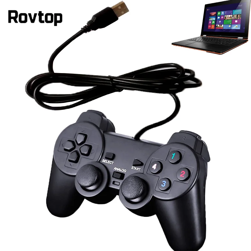 USB проводной игровой контроллер Двойной вибрационный ударный геймпад джойстик