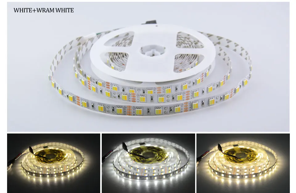 Foxanon DC 12V LED lighting Strip tape Double Color temperature adjustable 5M Flexible 3A 24 keys Remote Night Square Christmas14