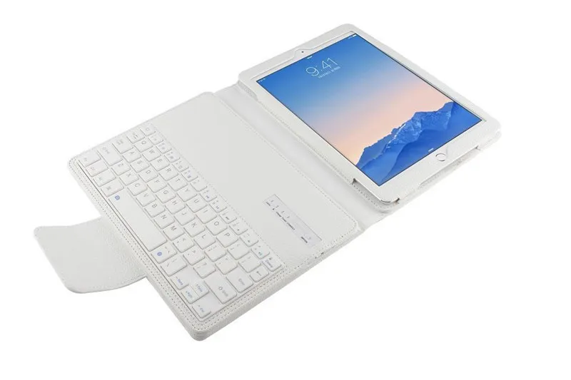 Для iPad 5/iPad 6 магнитно Съемная ABS Bluetooth клавиатура искусственная кожаный чехол для