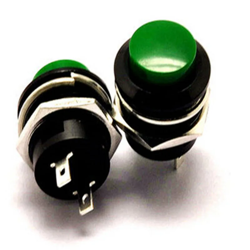 

R13-507 green 16 mm since the reset button switches Round green self-locking button point switch