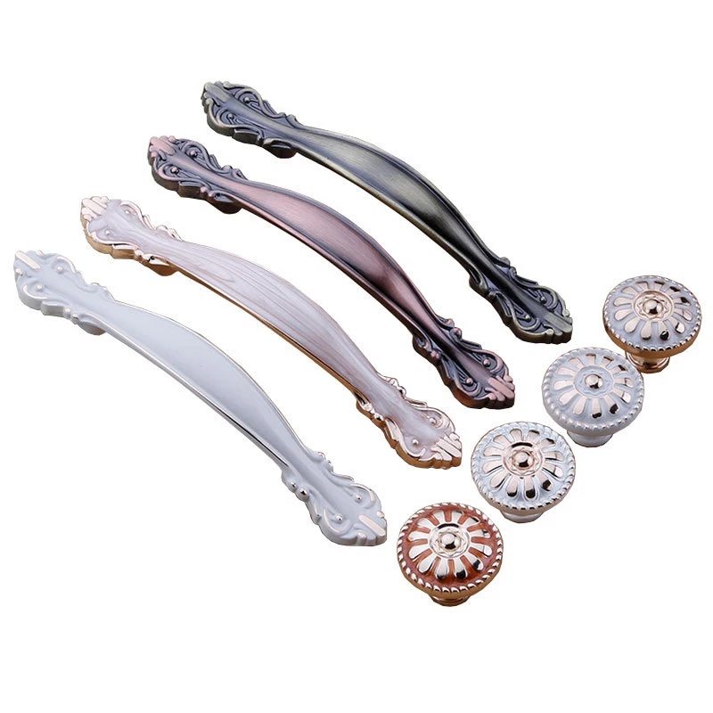 

High Grade European Zinc Alloy Door Handle Furniture Knobs and Handles for Kitchen Cabinets Closet Handle Drawer Pull Handle