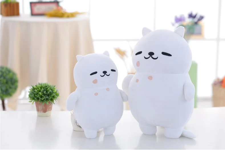 22 см милая кошка белая игра Неко атсум плюшевая игрушка кукла косплей японское