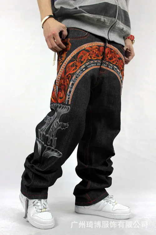 Для мужчин s джинсы для женщин свободные хип хоп джинсы с принтом хип хоп Primaries наплыв по индивидуальному заказу